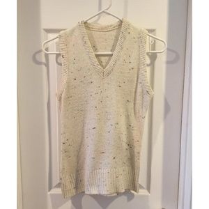 Vintage V-Neck Sleeveless Speckled Sweater Vest